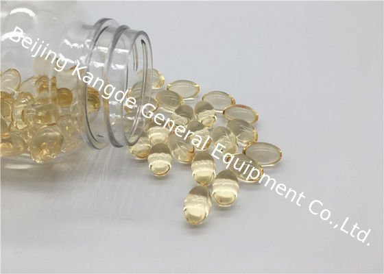 Clear Pale Yellow Vitamin E Supplement Oval Shaped , Vitamin E Softgels For Skin VS1H