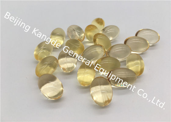 Clear Pale Yellow Vitamin E Supplement Oval Shaped , Vitamin E Softgels For Skin VS1H