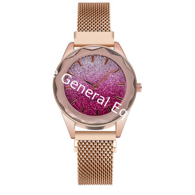WJ-8721 Ladies Star Quartz 2019 Mix Colors Mesh Steel Magnet Buckle Women watch
