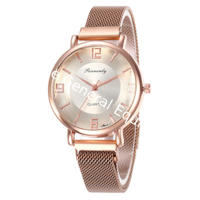 WJ-8568 Sky Alloy Face Fashion Charm Ladies Stainless Steel Magnetic Woman Mesh Wrist Watch