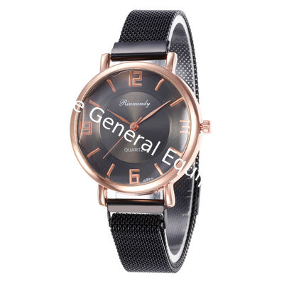WJ-8568 Sky Alloy Face Fashion Charm Ladies Stainless Steel Magnetic Woman Mesh Wrist Watch