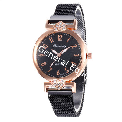 WJ-8567 Chinese Factory 2019 Newest Design Women Hand Alloy Case Mesh Wrist Magnetic Bracelet Watch