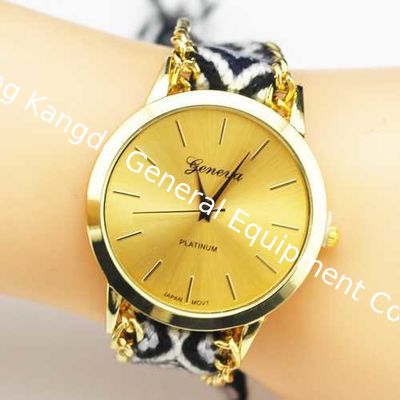 WJ-3118-1 Promotion Geneva Knitted Wrap Bracelet Quartz Watches