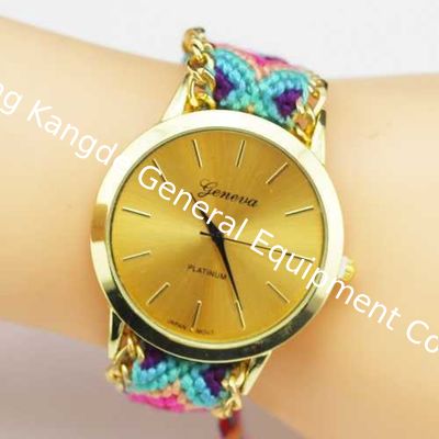 WJ-3118-1 Promotion Geneva Knitted Wrap Bracelet Quartz Watches