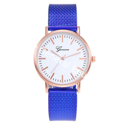 WJ-7760 Fashion Women Mesh Strap Wrist Plastic Watch