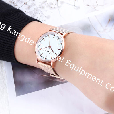 WJ-7760 Fashion Women Mesh Strap Wrist Plastic Watch