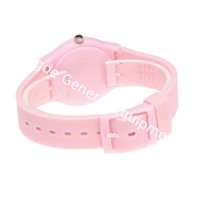 WJ-8378 Beautiful Ladies Silicone Watch Band Plastic Case Watch