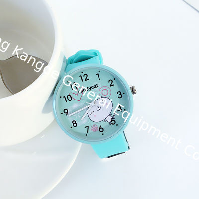 WJ-8379 Beautiful Ladies Silicone Watch Band Alloy Case Watch