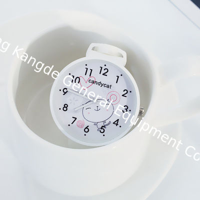 WJ-8379 Beautiful Ladies Silicone Watch Band Alloy Case Watch