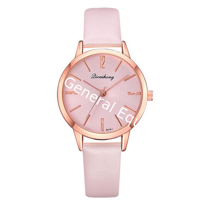 WJ-8455 Fashion Woman Purple Good Quality Gift Alloy Watch Case Lady Leather Watch