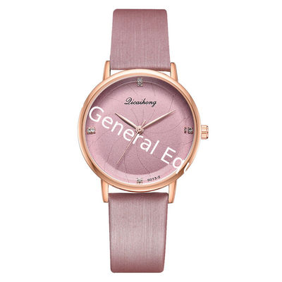 WJ-8454 Fashion Charm Good Quality Alloy Watch Case Analog Watch Ladies Leather Watch