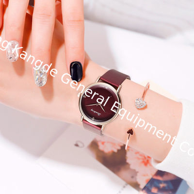 WJ-8454 Fashion Charm Good Quality Alloy Watch Case Analog Watch Ladies Leather Watch