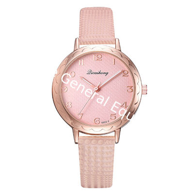 WJ-8452 Fashion Women Good Quality Gift Analog Alloy Watch Case Leather Watch