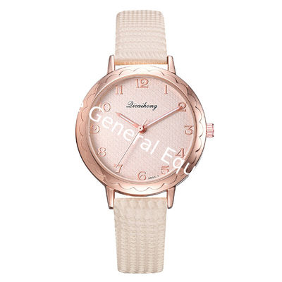 WJ-8452 Fashion Women Good Quality Gift Analog Alloy Watch Case Leather Watch