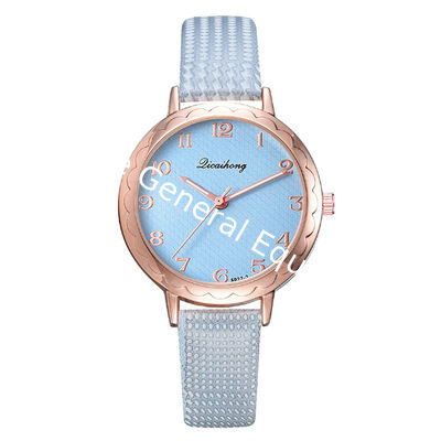 WJ-8452 Fashion Women Good Quality Gift Analog Alloy Watch Case Leather Watch