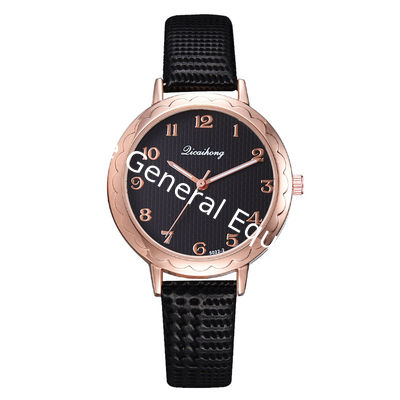 WJ-8452 Fashion Women Good Quality Gift Analog Alloy Watch Case Leather Watch