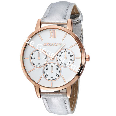WJ-8424 Women Fashion Wrist Leather Strap Alloy Watch Case Analog Watch