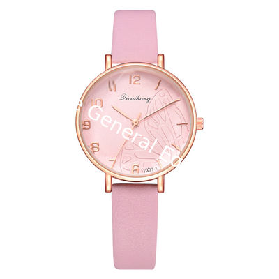 WJ-8412 Fashion Women Quartz Leather Band Alloy Case Watch