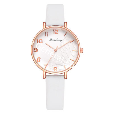 WJ-8412 Fashion Women Quartz Leather Band Alloy Case Watch