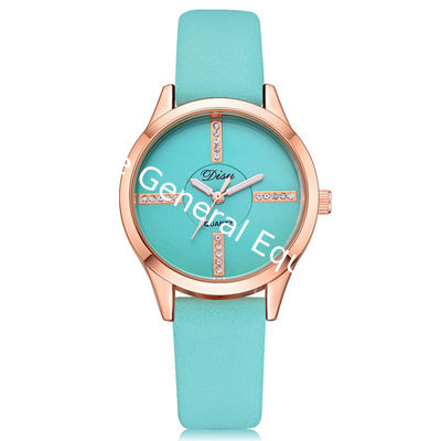 WJ-8394 New Fashion Ladies Alloy Watch Case Leather Watch