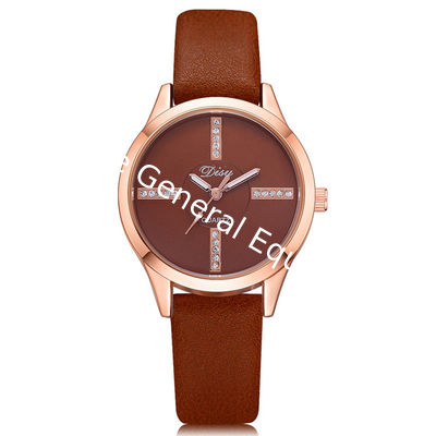 WJ-8394 New Fashion Ladies Alloy Watch Case Leather Watch