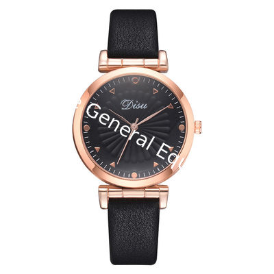 WJ-8387 Women Fashion Wrist Bracelet Leather Alloy Case Watch