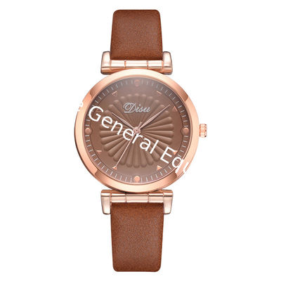 WJ-8387 Women Fashion Wrist Bracelet Leather Alloy Case Watch