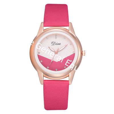 WJ-8390 New Fashion Ladies Leather Strip Alloy Case Watch