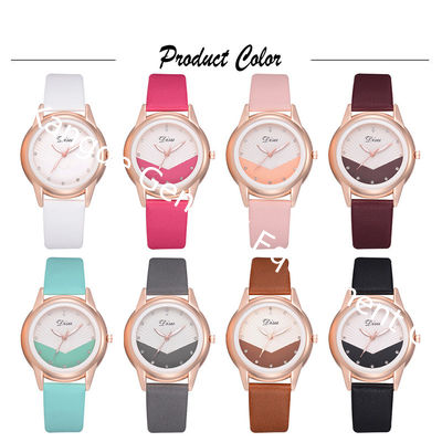 WJ-8390 New Fashion Ladies Leather Strip Alloy Case Watch