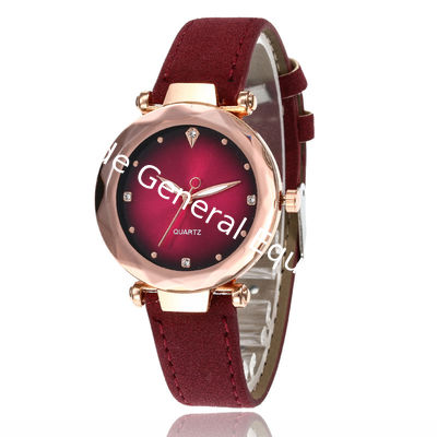 WJ-7778 Ladies Pink Leather Women Hand Watch