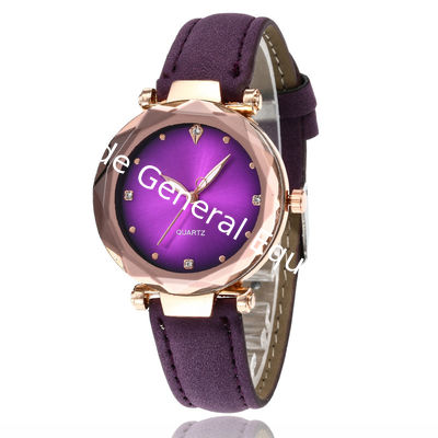WJ-7778 Ladies Pink Leather Women Hand Watch