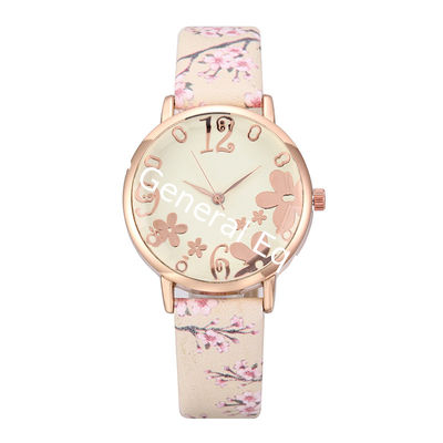 WJ-7877 Beautiful Flower Leather Band Creative Latest Woman Watch For Girl Student Match Color Stylish Charming Ladies Watches
