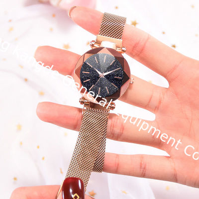WJ-8485 Charm Good Quality Alloy Case Ladies Stainless Steel Magnetic Watch Band Watch