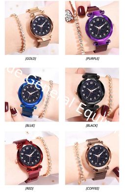 WJ-8481China Good Quality Fashion Smart Quartz Alloy Case Night Lights Magnetic Belt Watch