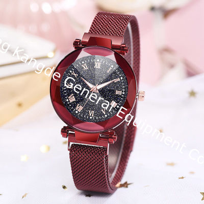 WJ-8484 Fashion Smart Night Lights Alloy Case Stainless Steel Band Alloy Case Magnetic Bracelet Watch