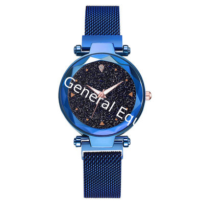 WJ-8486 Fashion Smart Quartz Purple Colors Stainless Steel Alloy Case Magnetic Bracelet Watch