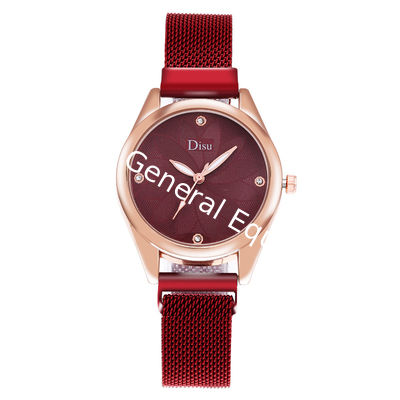 WJ-8456 Charm Fashion Good Quality Women Magnetic Watch Strap Stainless Steel Mesh Band Watch