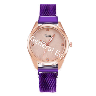WJ-8456 Charm Fashion Good Quality Women Magnetic Watch Strap Stainless Steel Mesh Band Watch