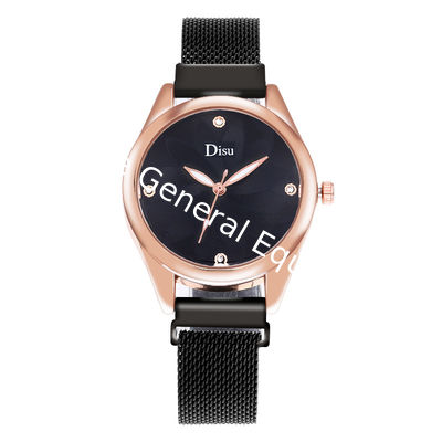 WJ-8456 Charm Fashion Good Quality Women Magnetic Watch Strap Stainless Steel Mesh Band Watch