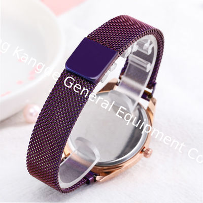 WJ-8456 Charm Fashion Good Quality Women Magnetic Watch Strap Stainless Steel Mesh Band Watch