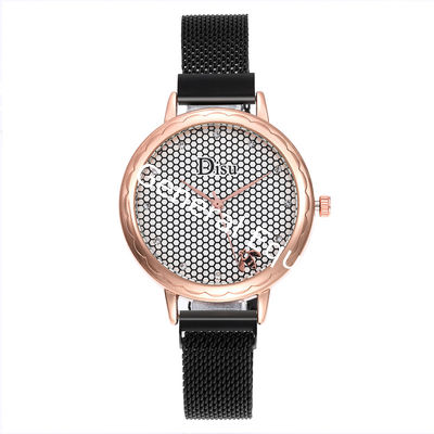 WJ-8459 Charm Fashion Bee Good Quality Stainless Steel Band Magnetic Watch Mesh Strap Watch