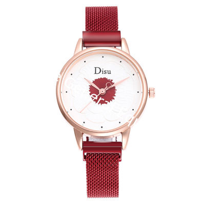 WJ-8457 Fashion Smart Women Quality Assurance Purple Magnetic Watch Strap Stainless Steel Band Watch