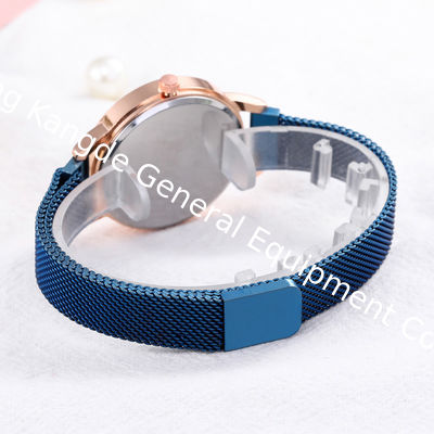 WJ-8457 Fashion Smart Women Quality Assurance Purple Magnetic Watch Strap Stainless Steel Band Watch