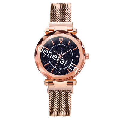 WJ-8656 New Style Purple Stainless Steel Watch Band Alloy Case 5 Colors Magnetic Strap Analog Quartz  Watch