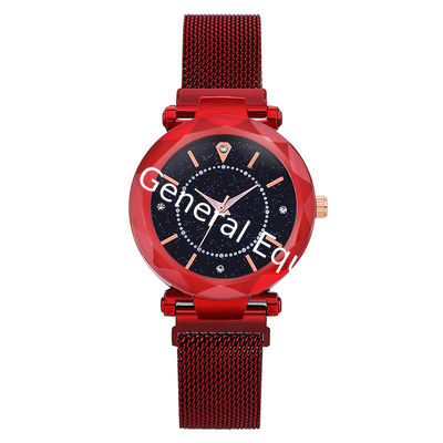 WJ-8656 New Style Purple Stainless Steel Watch Band Alloy Case 5 Colors Magnetic Strap Analog Quartz  Watch