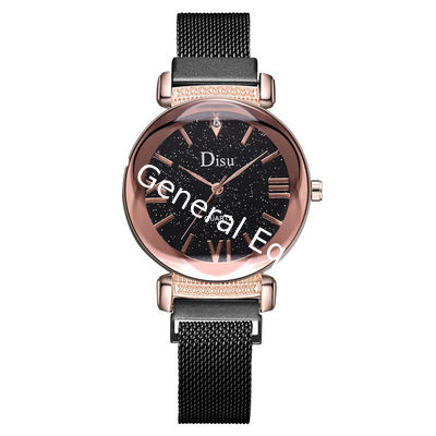 WJ-8429 China Factory High Quality 16Mm Stainless Steel Watch Band Analog Quartz Magnetic Strap Watch