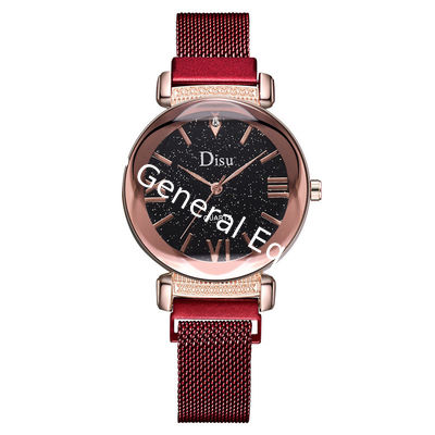 WJ-8429 China Factory High Quality 16Mm Stainless Steel Watch Band Analog Quartz Magnetic Strap Watch