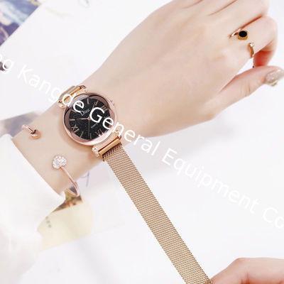 WJ-8429 China Factory High Quality 16Mm Stainless Steel Watch Band Analog Quartz Magnetic Strap Watch