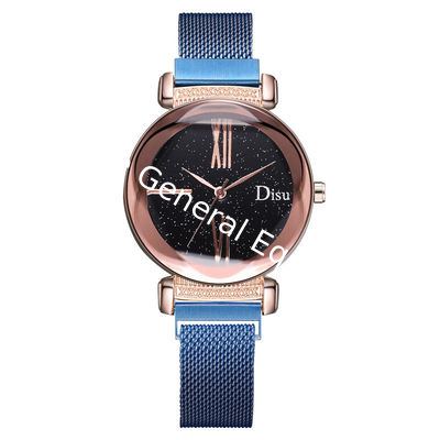 WJ-8428 Quality Assurance 5 Colors 16Mm Stainless Steel Watch Band Analog Quartz Magnetic Strap Watch