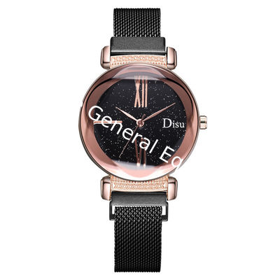 WJ-8428 Quality Assurance 5 Colors 16Mm Stainless Steel Watch Band Analog Quartz Magnetic Strap Watch